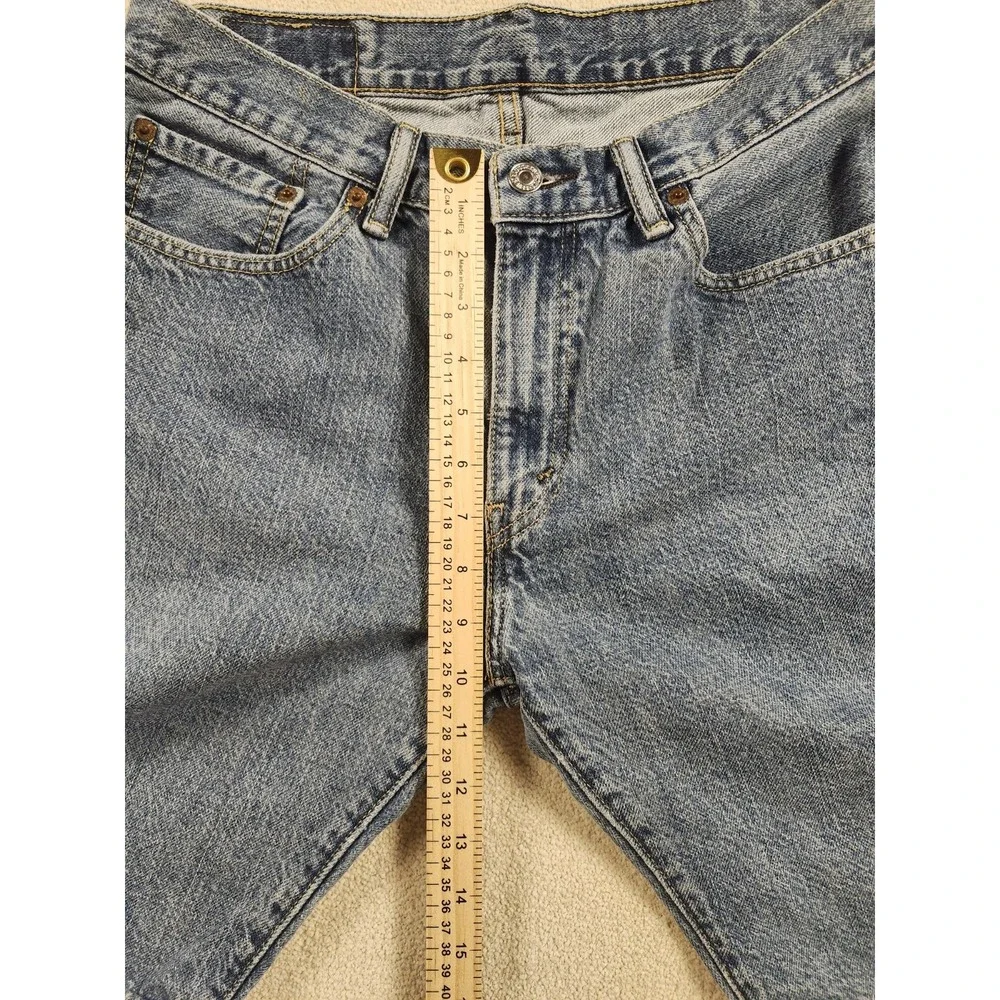 Levis 505 Short Mens Size 33 Blue Denim Medium Wash Regular Fit Vintage